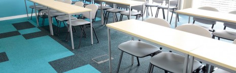 up/down carpet tiles at Anglia Ruskin University