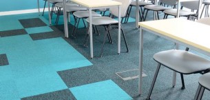 up/down carpet tiles at Anglia Ruskin University