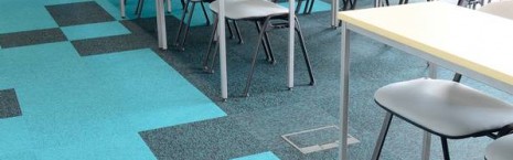 up/down carpet tiles at Anglia Ruskin University