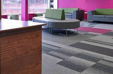 balance atomic, balance & strands carpet tiles at Royal Infirmary in Glasgow