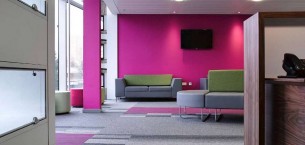 balance atomic, balance & strands carpet tiles at Royal Infirmary in Glasgow