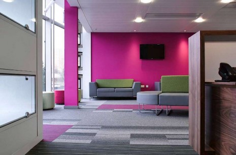 balance atomic, balance & strands carpet tiles at Royal Infirmary in Glasgow