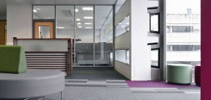 balance atomic, balance & strands carpet tiles at Royal Infirmary in Glasgow