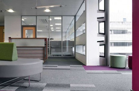 balance atomic, balance & strands carpet tiles at Royal Infirmary in Glasgow