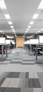 balance atomic, balance & strands carpet tiles at Royal Infirmary in Glasgow