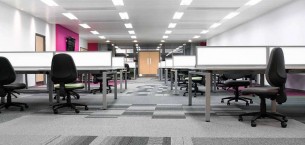 balance atomic, balance & strands carpet tiles at Royal Infirmary in Glasgow