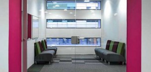 balance atomic, balance & strands carpet tiles at Royal Infirmary in Glasgow