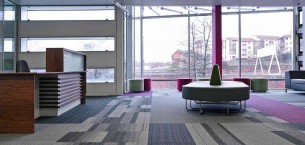 balance atomic, balance & strands carpet tiles at Royal Infirmary in Glasgow