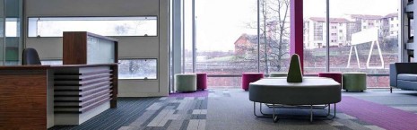 balance atomic, balance & strands carpet tiles at Royal Infirmary in Glasgow