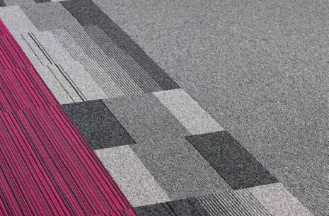 balance atomic, balance & strands carpet tiles at Royal Infirmary in Glasgow