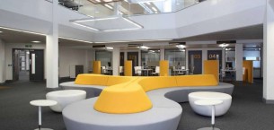 strands & balance carpet tiles at University of Worcester