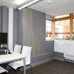 strands & balance carpet tiles at University of Worcester