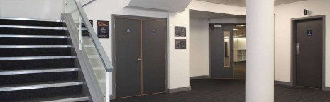 strands & balance carpet tiles at University of Worcester