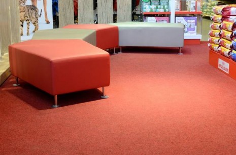 velour excel carpet tiles - pet shop