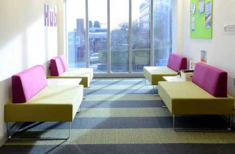 tivoli carpet tiles from burmatex at Loughborough University